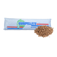 Houtpellets in zak